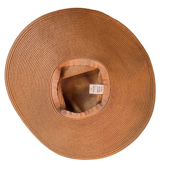 Women's Wide Brim Floppy Paper Straw Sun Hat Beach Resort Pool Summer Pineapple - Picture 7 of 12